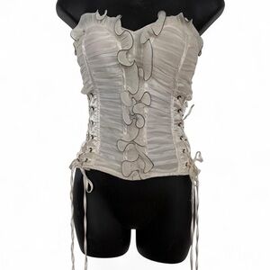 Vintage Entry White Boneless Corset Top